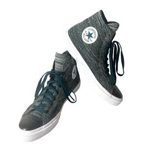Converse All Star Lunarlon High Top Fabric Shoe Mens 9 Lace Up Sneaker Womens 11